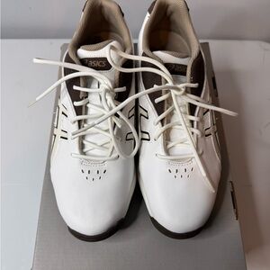 ASICS Women's White and Brown Athletic Shoes